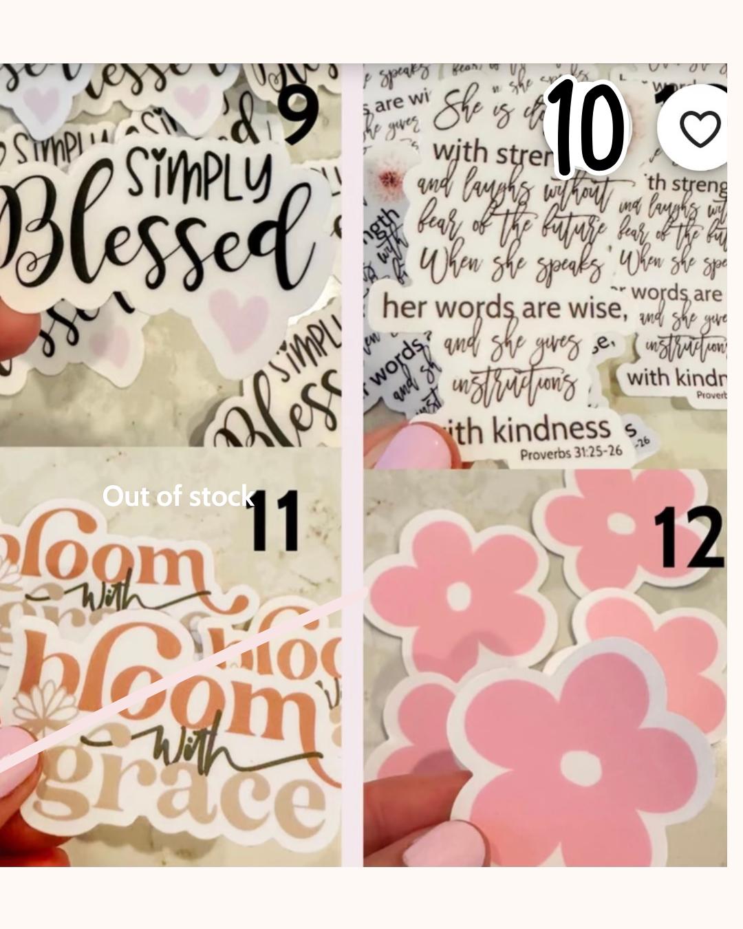 Bible Verse Sticker Pack: Inspirational Vinyl Decals for Water Bottles ...