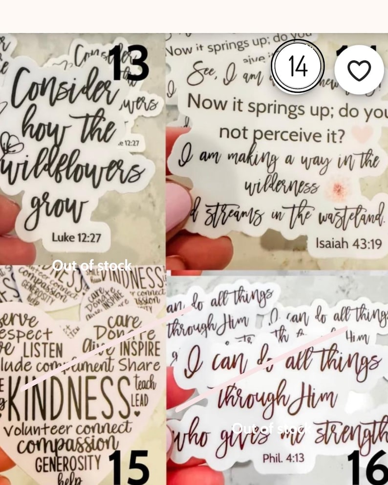 Bible Verse Sticker Pack: Inspirational Vinyl Decals for Water Bottles ...