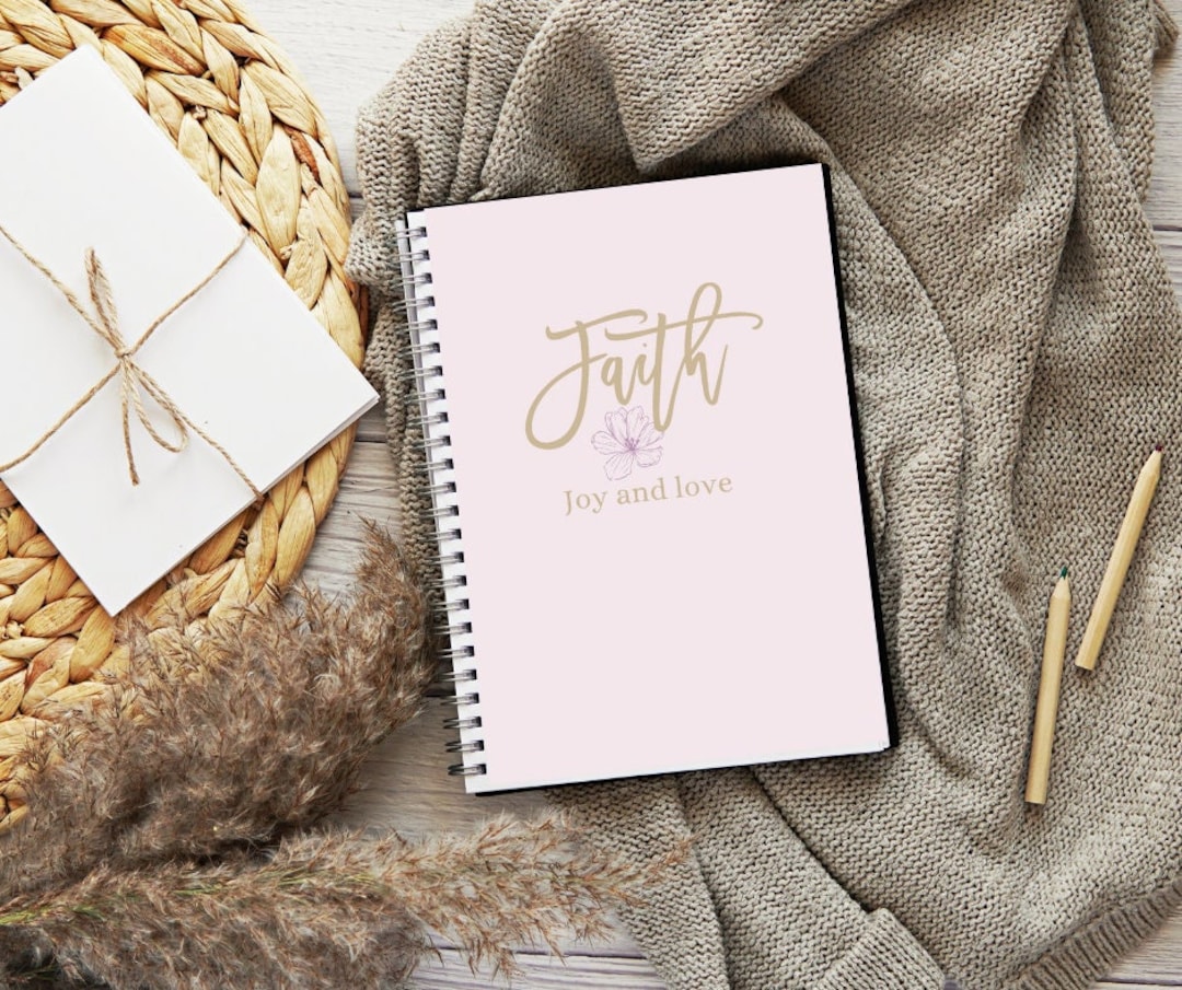 Faith Notebook Faith Joy and Love Spiral Notebook Prayer Journal Spiral ...