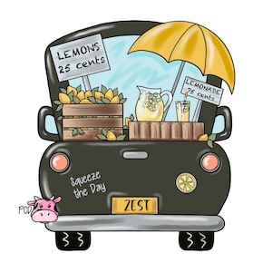 TEMPLATE: Lemonade Truck Door Hanger Template-Digital Download