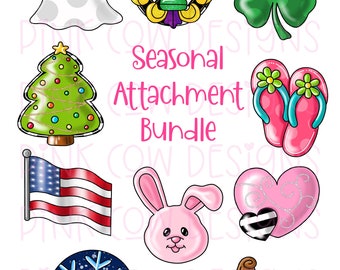 TEMPLATE: Attachment Bundle-Seasonal Attachments-Holiday Attachments-Template Bundle-Digital Download