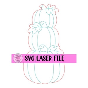 LASER READY File: Fall Stacked Pumpkins-Digital Download-SVG Laser File