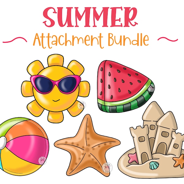 TEMPLATE: Summer Attachment Bundle-Door Hanger Template-Digital Download