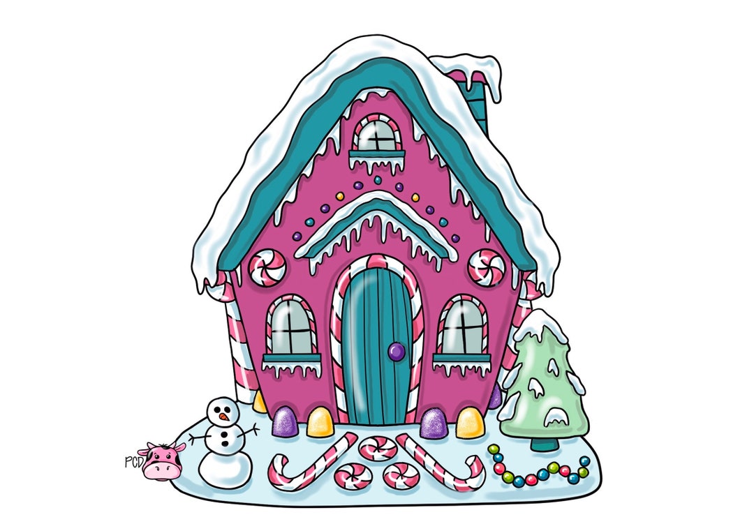 Door Hanger TEMPLATE: Gingerbread House Door Hanger Template ...