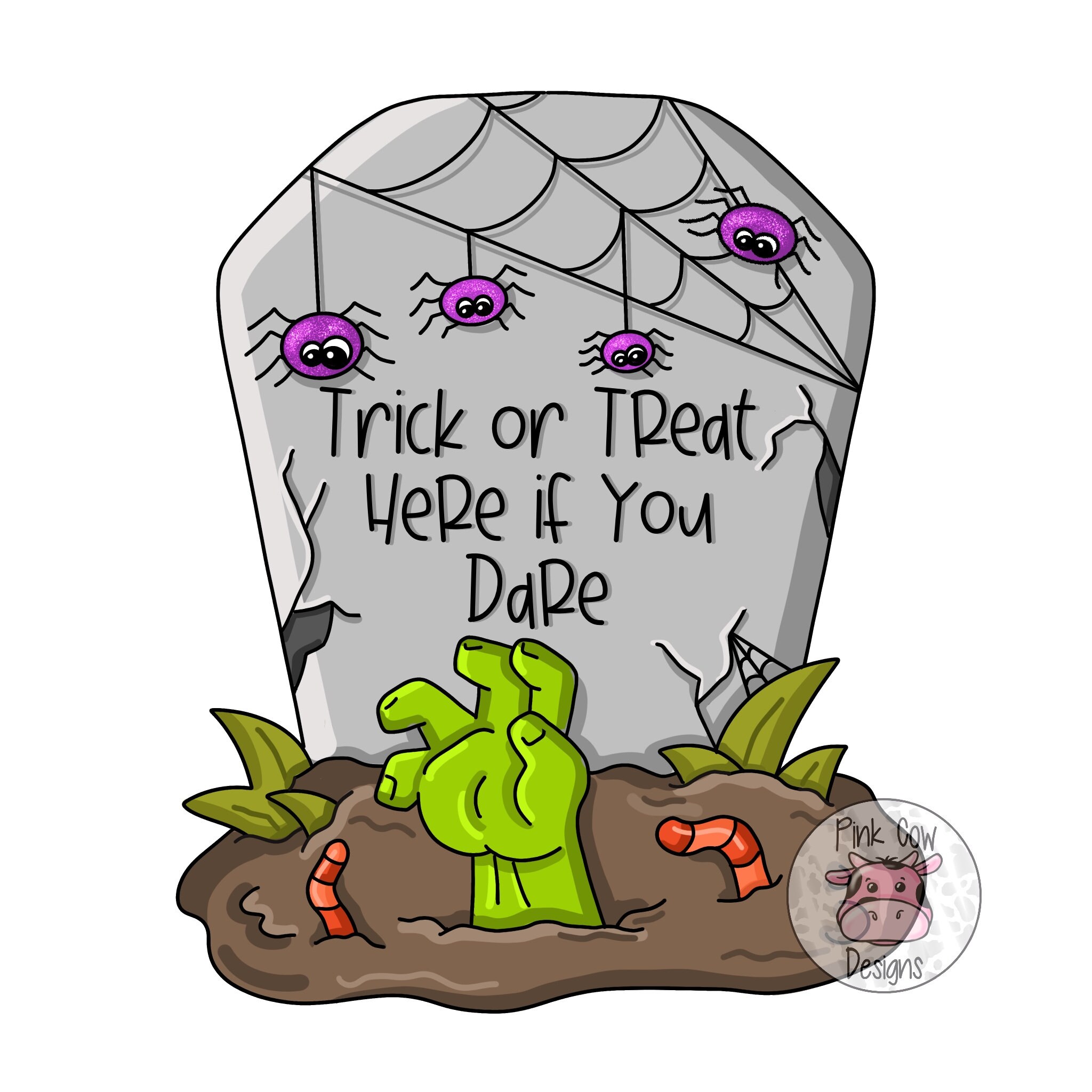TEMPLATE: Halloween-Tombstone Door Hanger Template-Digital Design-Instant Download
