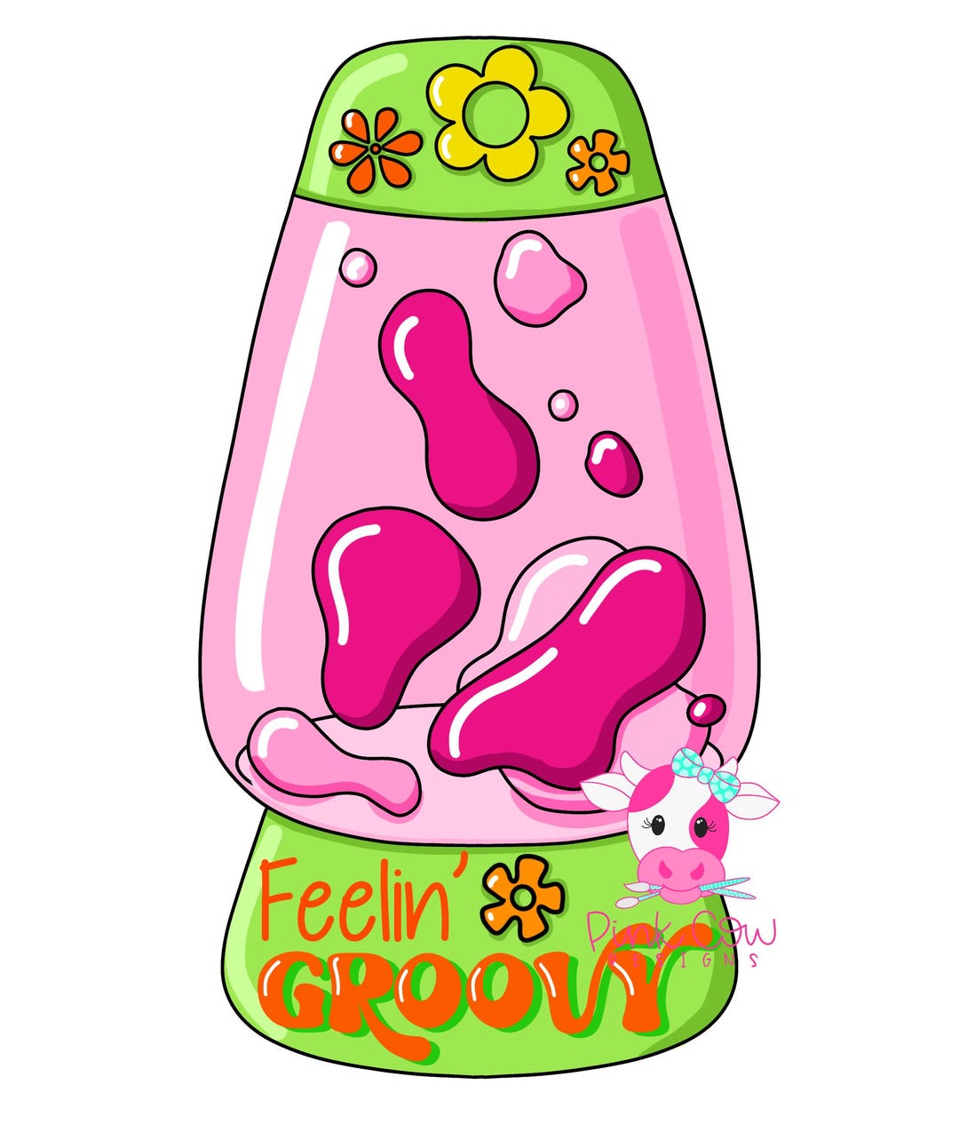 TEMPLATE Groovy Lava Lampretro Door Hanger Templatedigital Design
