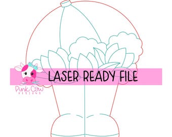 File pronto per la stampa laser: Stivali da pioggia e ombrello - SVG - File per appendiporta - Download digitale