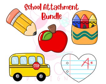 TEMPLATE: School Attachment Bundle Door Hanger Templates-Interchangeable Designs