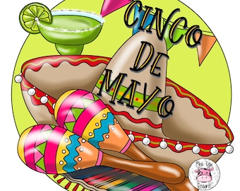 PLANTILLA: Plantilla para colgar en la puerta del Cinco de Mayo Plantilla para colgar en la puerta del Sombrero