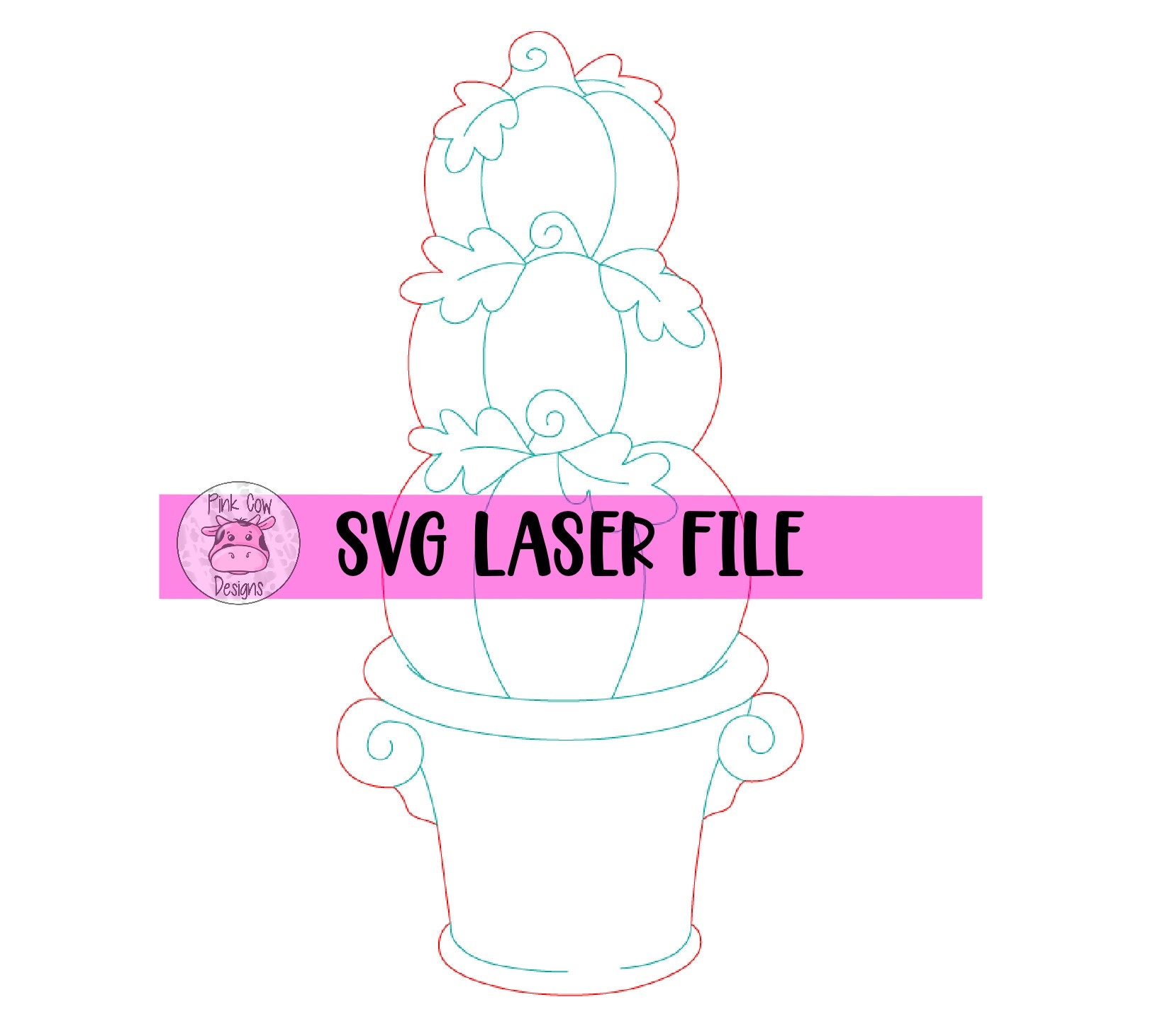 LASER READY File: Fall-Pumpkin Topiary-Digital Download-SVG File