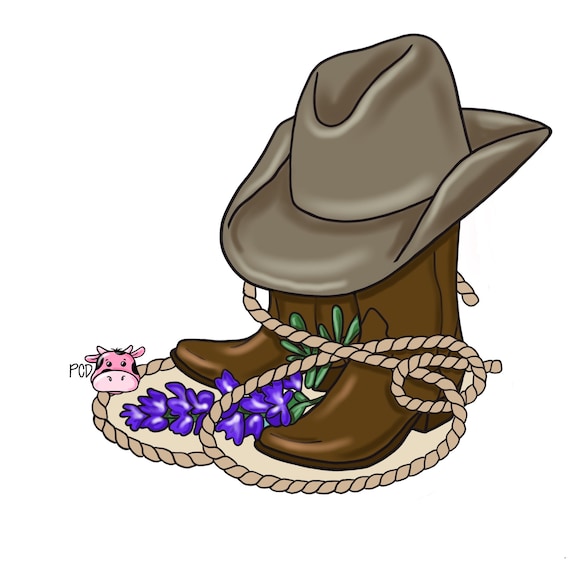 TEMPLATE: Cowboy Hat and Boots Template-Door Hanger-Downloadable Digital File