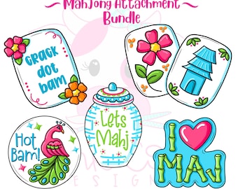 TEMPLATE: Mahjong Attachment Bundle Door Hanger Templates-Interchangeable Designs