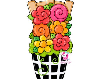 MODELLO: Traliccio con fiori - Modello per appendiabiti da porta - Download digitale - Fai da te - Stampabile