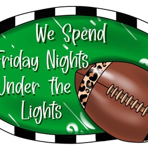 Door Hanger Template: Football | Friday Night Under the Lights | Sports | Door Hanger Template | Digital Download