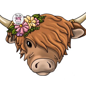 Door Hanger TEMPLATE: Scottish Highland | Cow-Door Hanger Template | Digital Download | Printable Pattern Instant Download