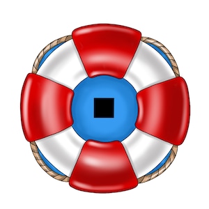 SJABLOON: Life Preserver-basissjabloon voor zeedierenbijlagen-digitale download-bijlagebasis