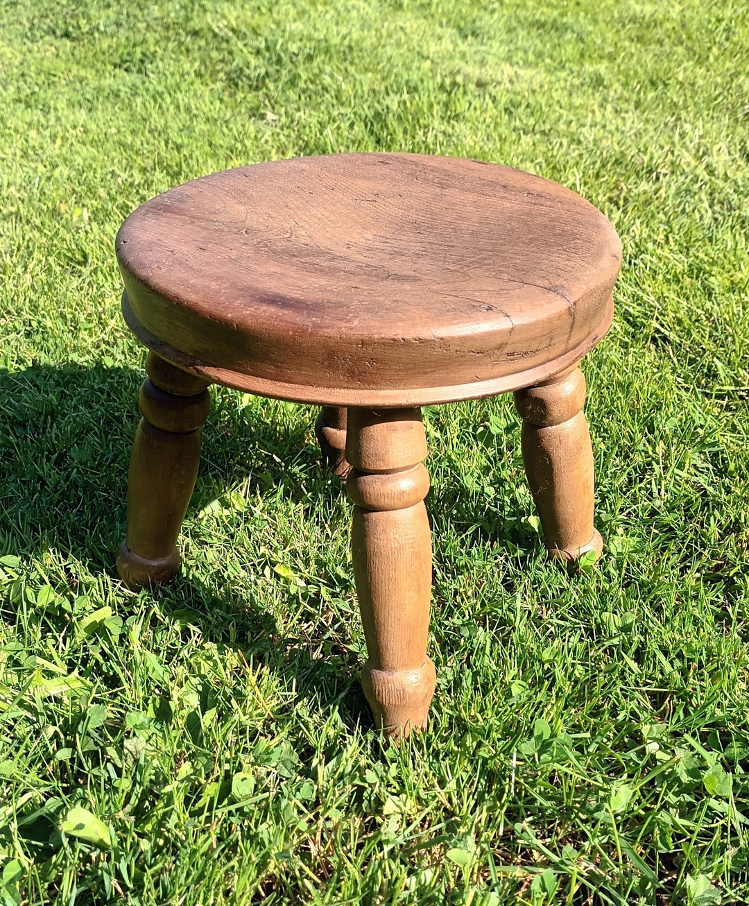 Mini Victorian Elm Stool Wooden Stool Mini Stool Rustic Etsy UK