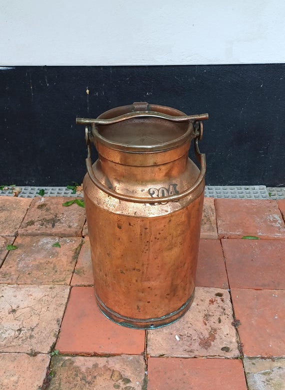 Antique vintage copper/brass milk churn