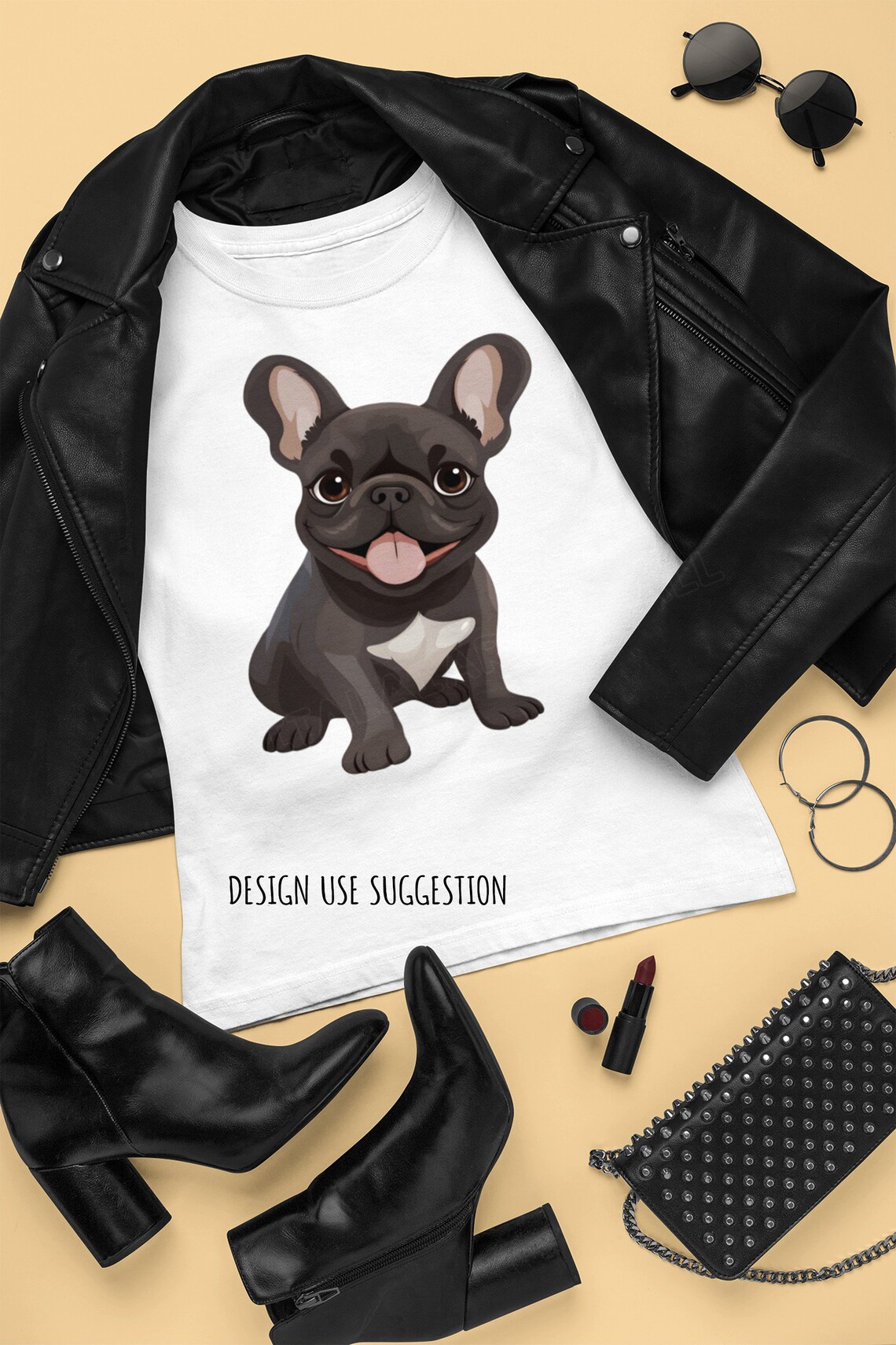 Smiling French Bulldog/frenchie | Instant Download, Digital Graphics ...