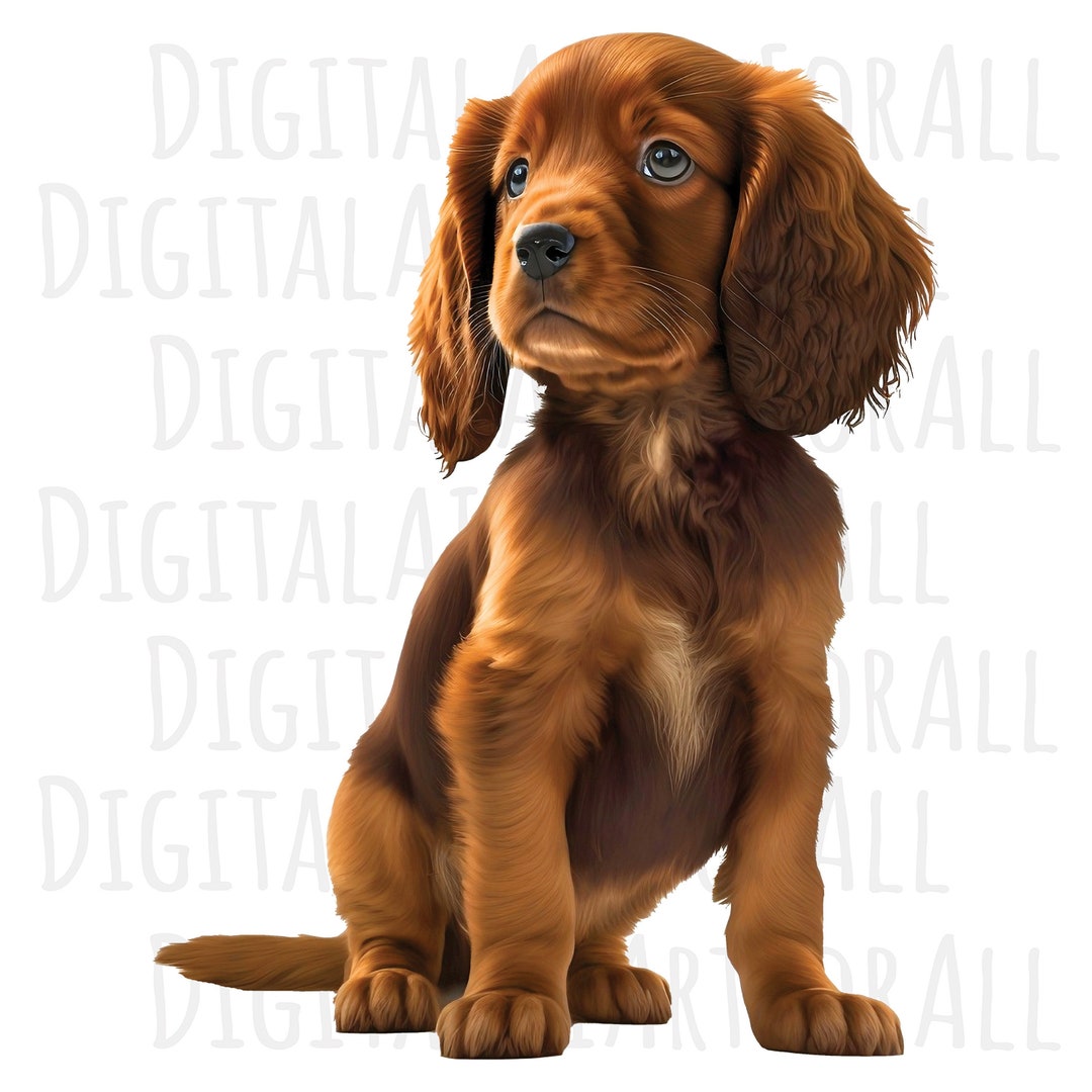 Cute Realistic Puppy Dog Drawing | Instant Download, Digital Graphics ...