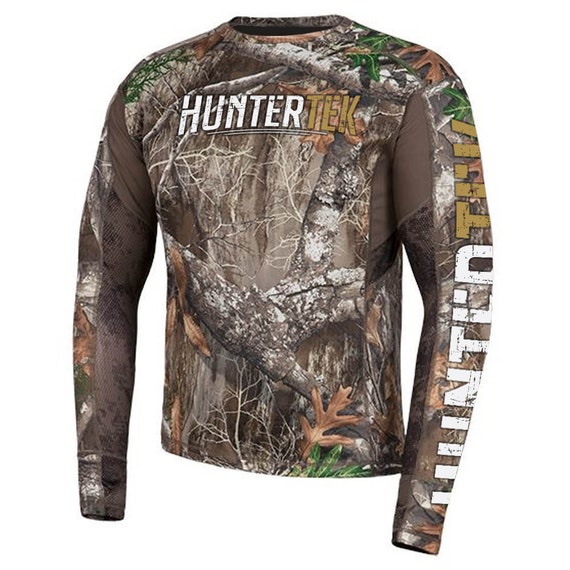 HUNTERTEK Custom Design Casual Hunting, Fishing Jersey Long Sleeve