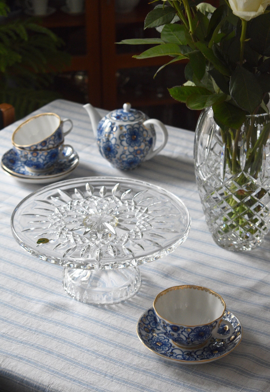 Waterford Crystal Cake Stand Etsy