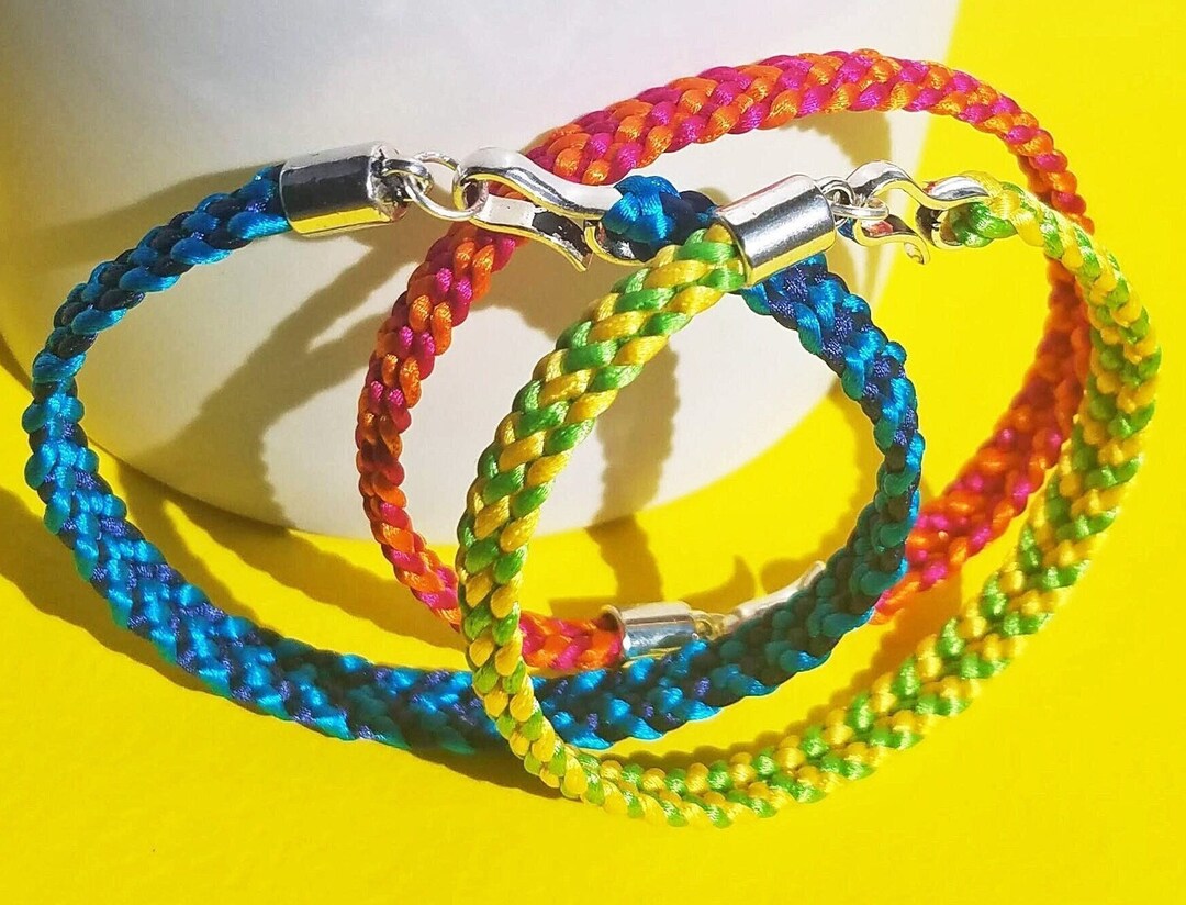 Summer Anklets in Custom Colors, Custom Sizes, Hand-woven Satin Thread ...