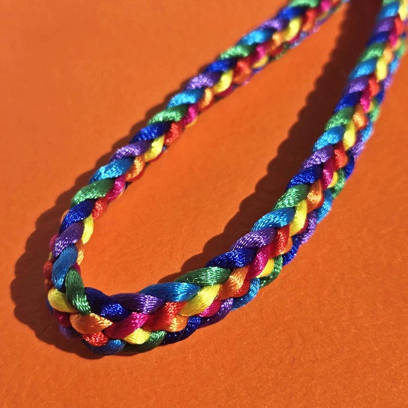 LGBTQ Pride Lanyard Keychain, Pride Wristlet Keychain, Handwoven in