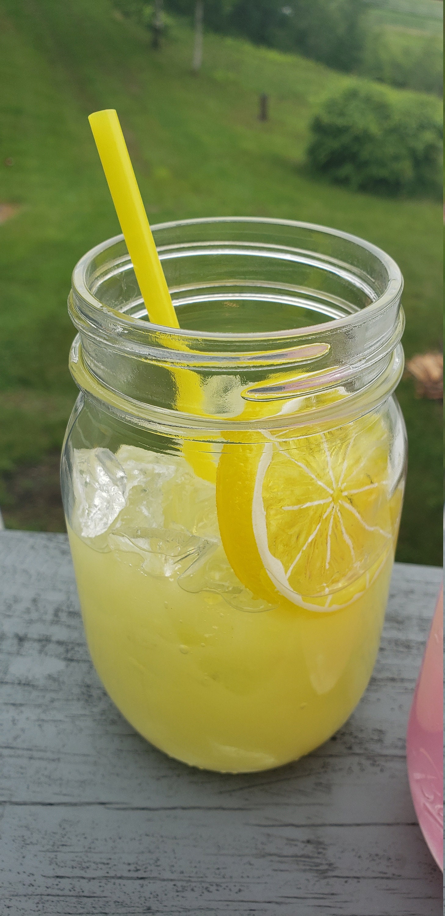 Full Size Mason Jar/ Fake Drink / lemonade / tiered tray decor Etsy