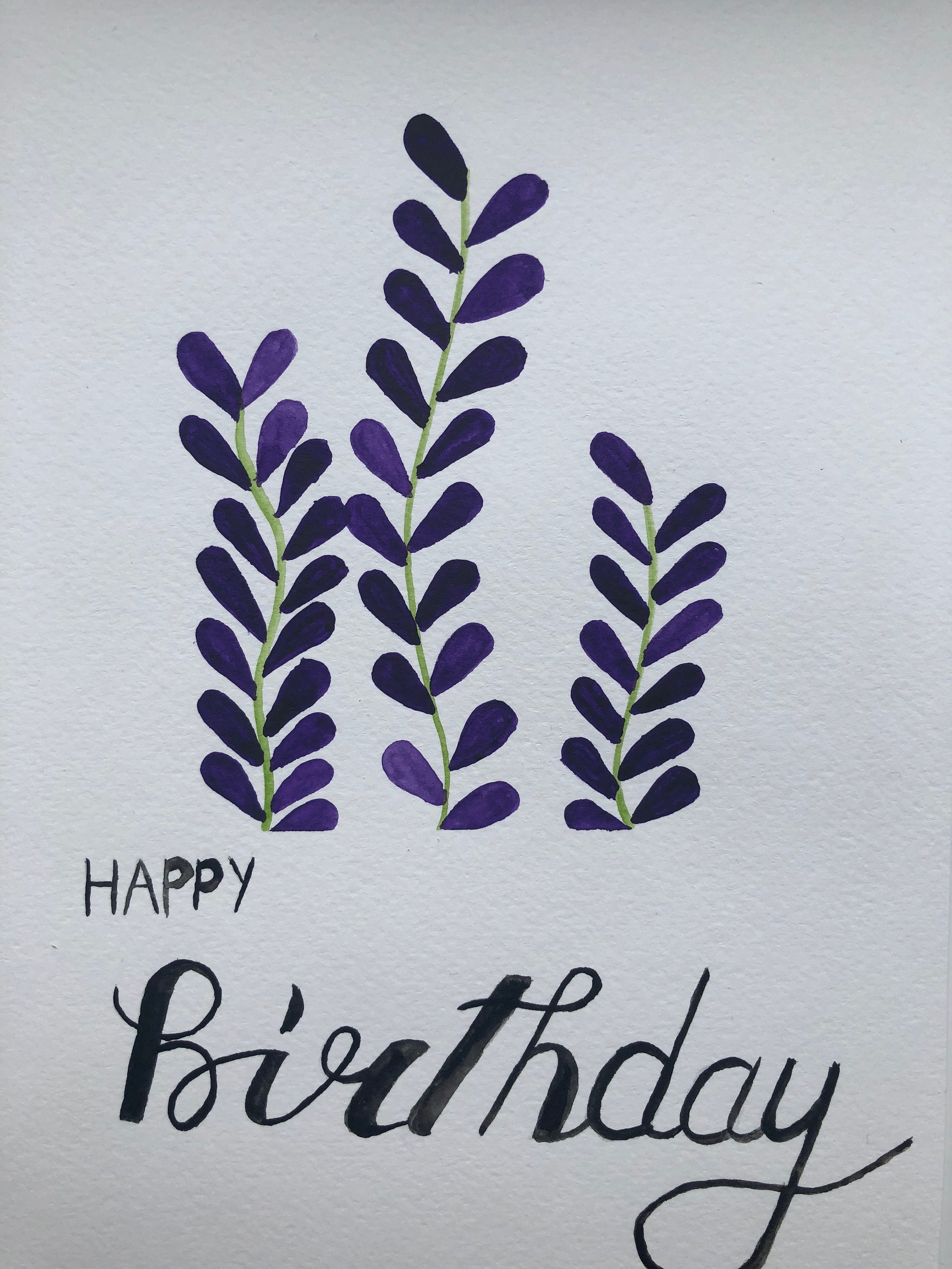 Hand painted pack of 5 watercolour Birthday Cards Birthday | Etsy