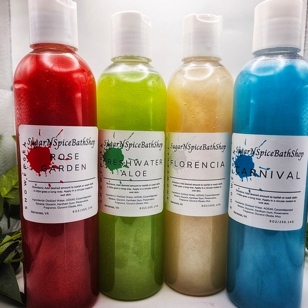 10+ New Shower Gel | Body Wash | Bubble Bath | Gift Ideas | Pick Your Scent| Mother's Day | Graduation | Moisturizing Shower Gel |