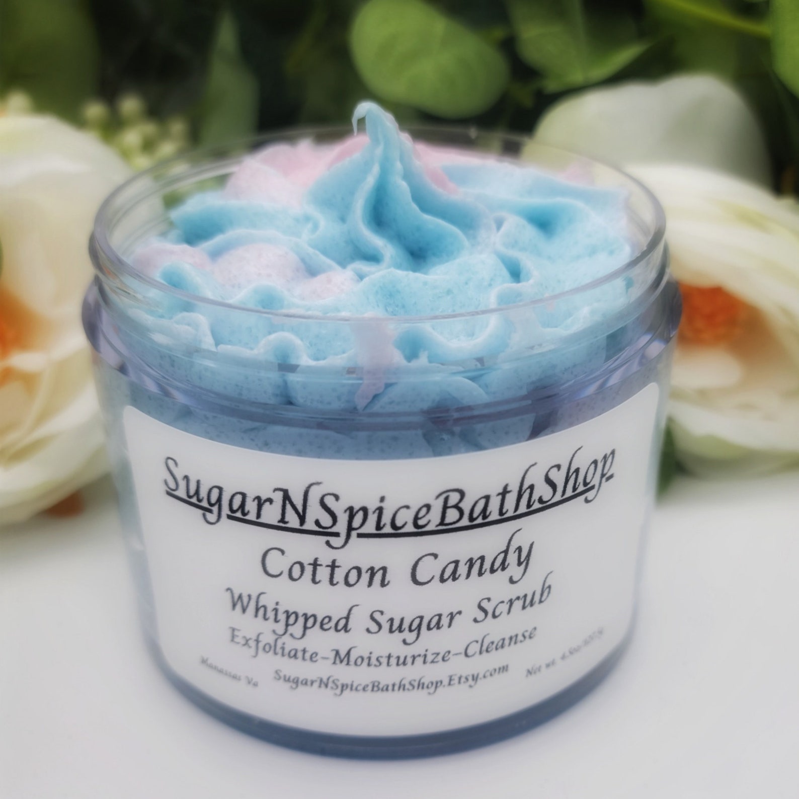 Cotton Candy Whipped Sugar Scrub Vegan Whipped Sugar Scrub Etsy