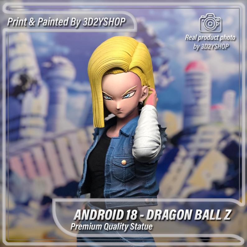 Dragon ball Z: Androide 18 se prepara para la batalla en esta figura