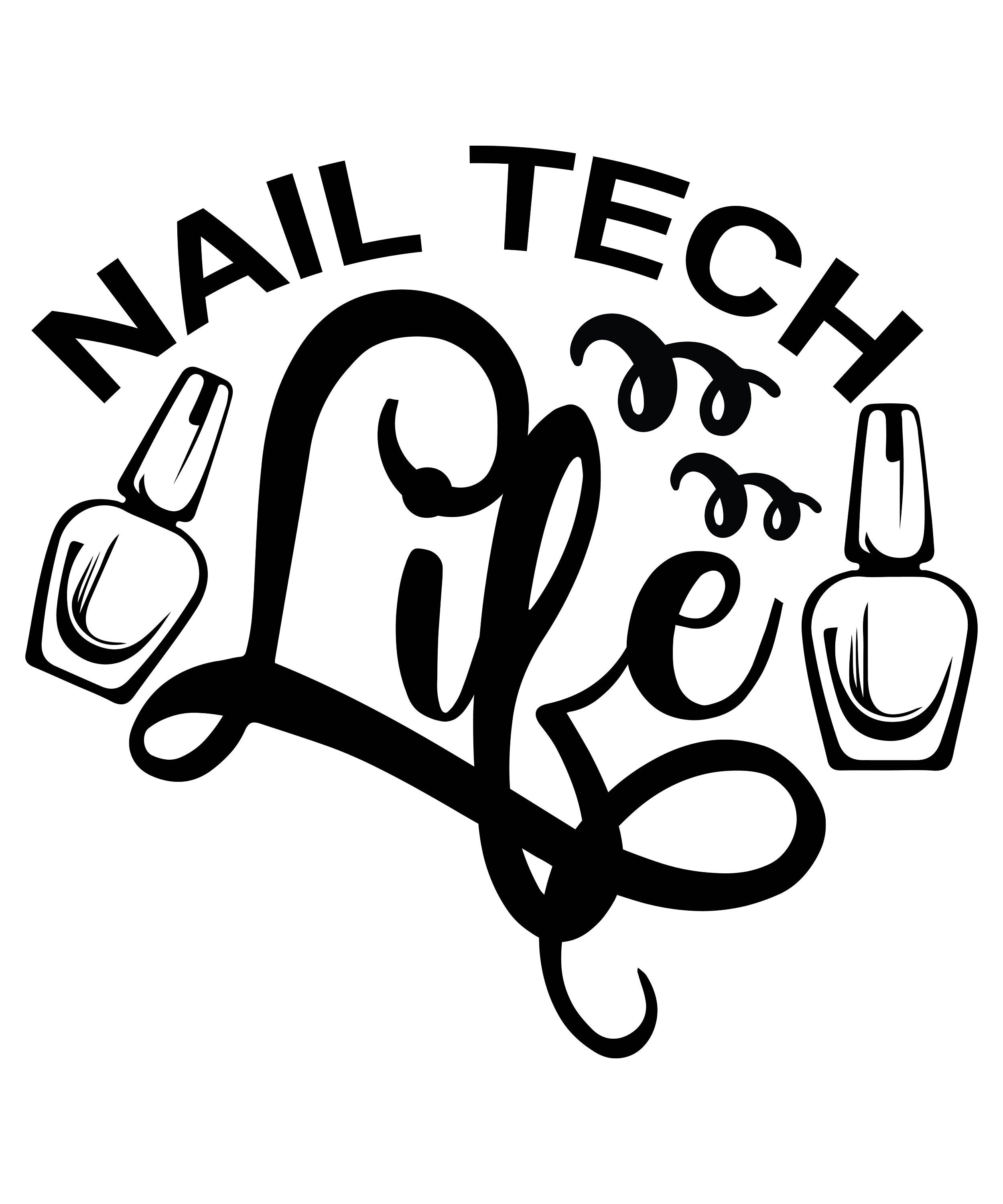 Nail Tech Life Instant Download Printable Vector Clip Art Etsy