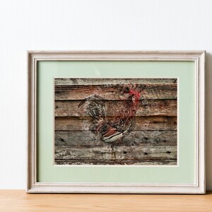 Printable Rooster Art, Rooster Photo Art, Chicken Décor, Country Wall Art Prints, Rooster Wall Art, Nursery Printable, Instant Download