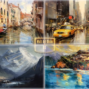 Gorgeous Midjourney landscape prompt for home/office décor, wall art, framed prints, ai generative art to sell. Midjourney AI art & Chat GPT