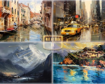 Gorgeous Midjourney landscape prompt for home/office décor, wall art, framed prints, ai generative art to sell. Midjourney AI art & Chat GPT
