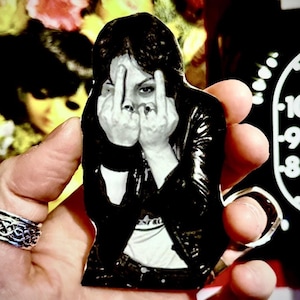 JOAN JETT Flipping The Bird - Adesivo di carta fatto a mano