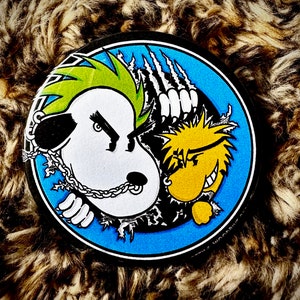 Germs Punk Parody-Snotty und Woodbine 58 mm Anstecknadel