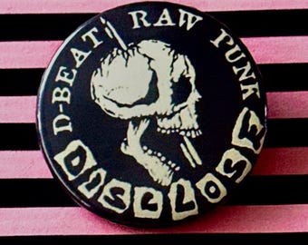 DISCLOSE-Pin Badges 38mm/58mm Off white/Pastel Pink
