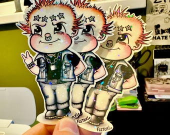 Vyvyan Basterd-“Kewpie Punk” Parody Holographic Sticker
