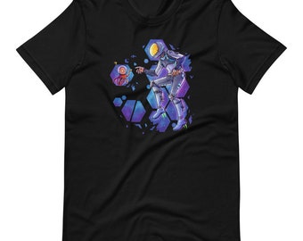 Deep Space Calamari - White Variant, Unisex Space Graphic Tee