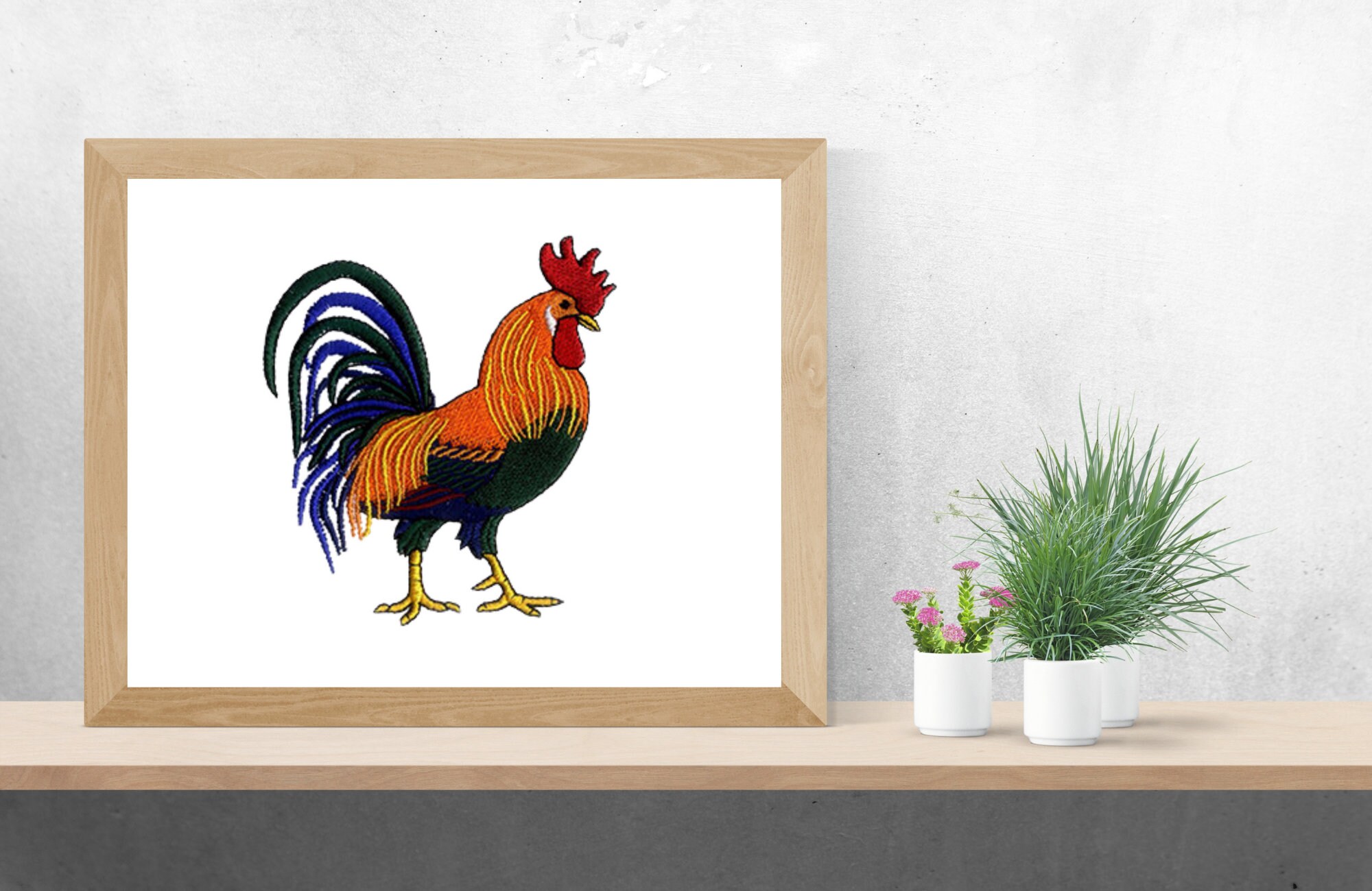 Brahma chicken embroidery design chicken machine embroidery  etsy