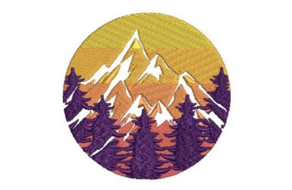 Mountains embroidery design embroidery designs mountains  etsy Mountains embroidery design embroidery designs mountains  etsy