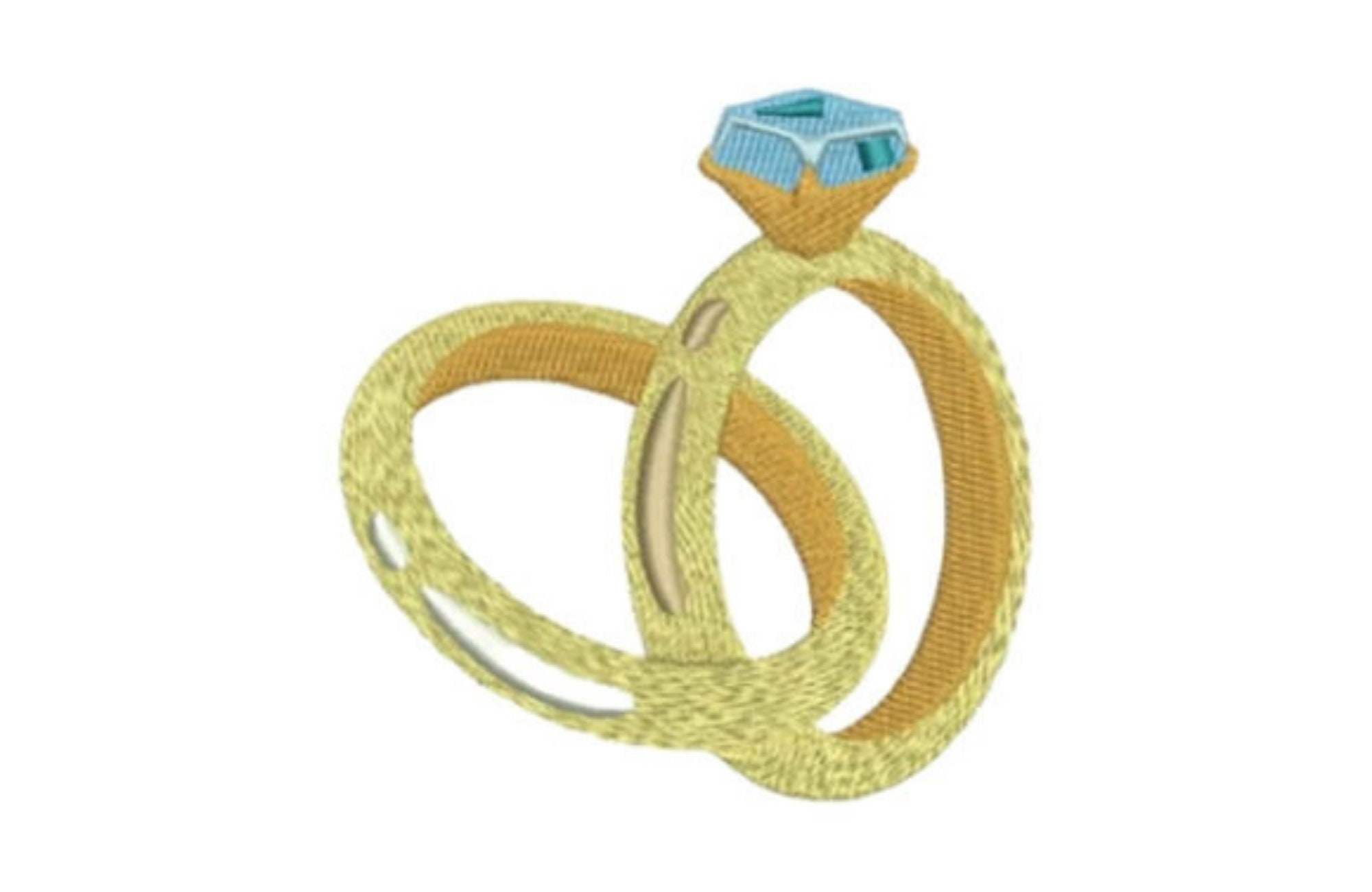 Wedding Rings Embroidery Design Machine Embroidery Design Etsy