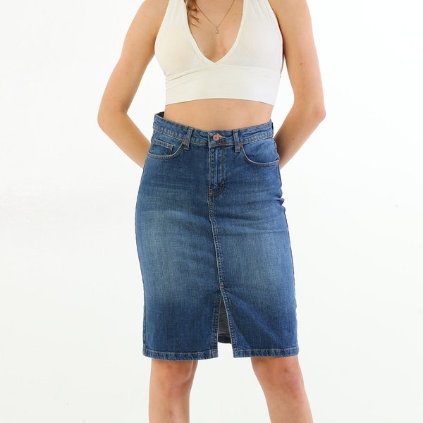 Blue Jean Skirts Etsy