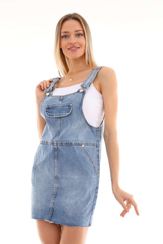 Denim jumper womens hot sale