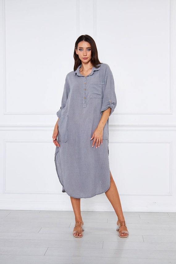 Loose pocket dress sales