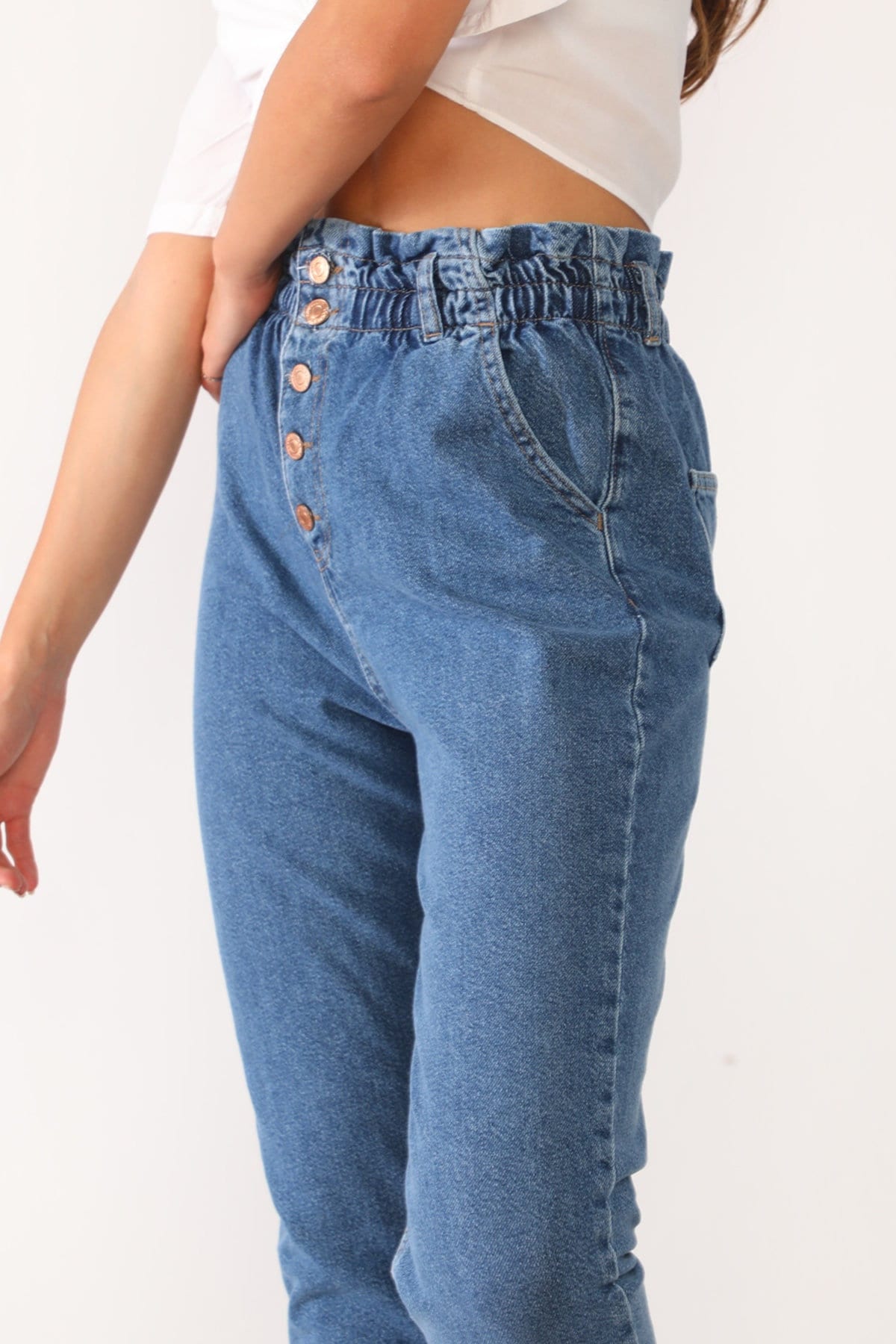 Elastic Waist Jeans -  Canada