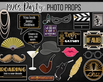 Great Gatsby | Bachelorette Party Decorations | 21st Birthday Decor | 1920s Decor | Gatsby Party Decor | Photobooth Props